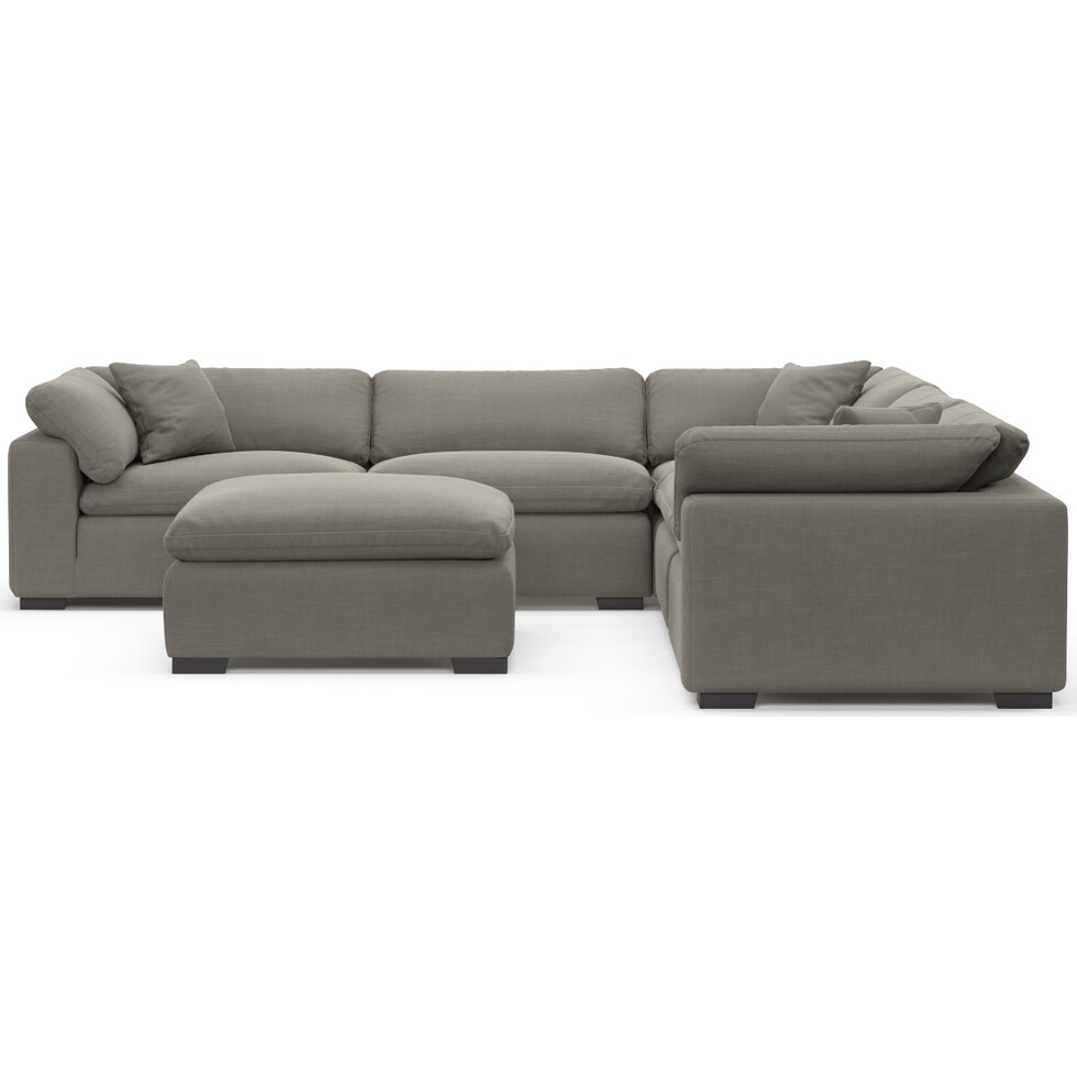 plush gray sectional   
