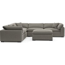 plush gray sectional   