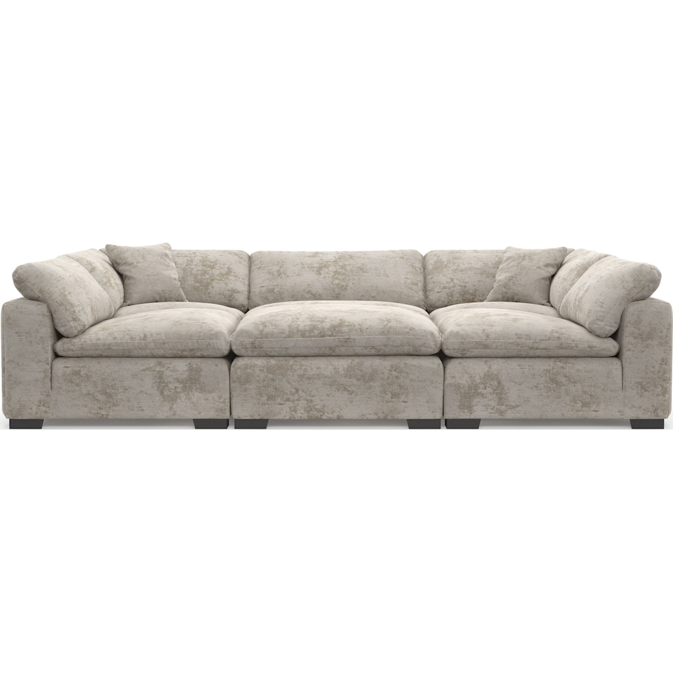 plush gray sectional   