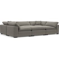 plush gray sectional   