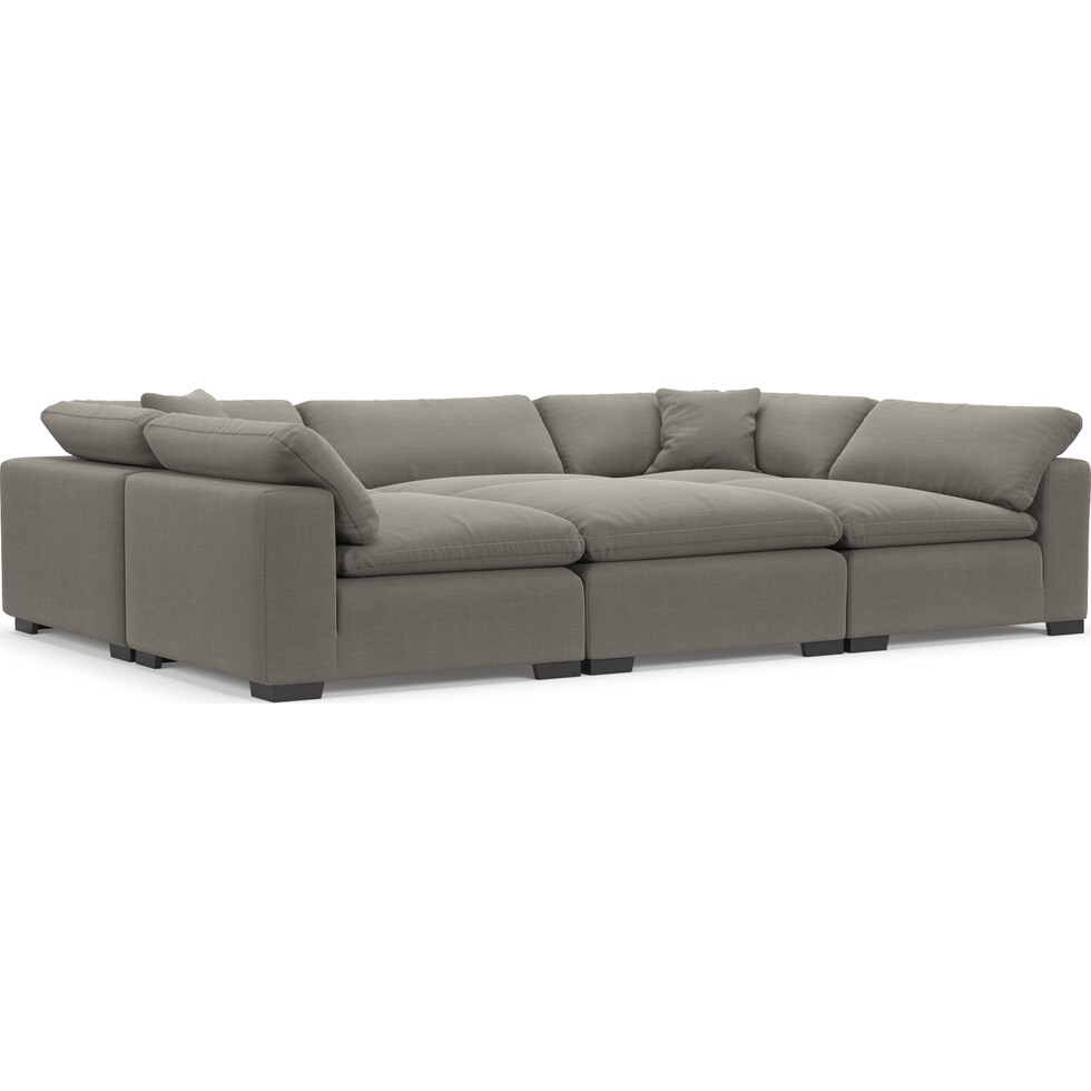 plush gray sectional   