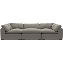 plush gray sectional   