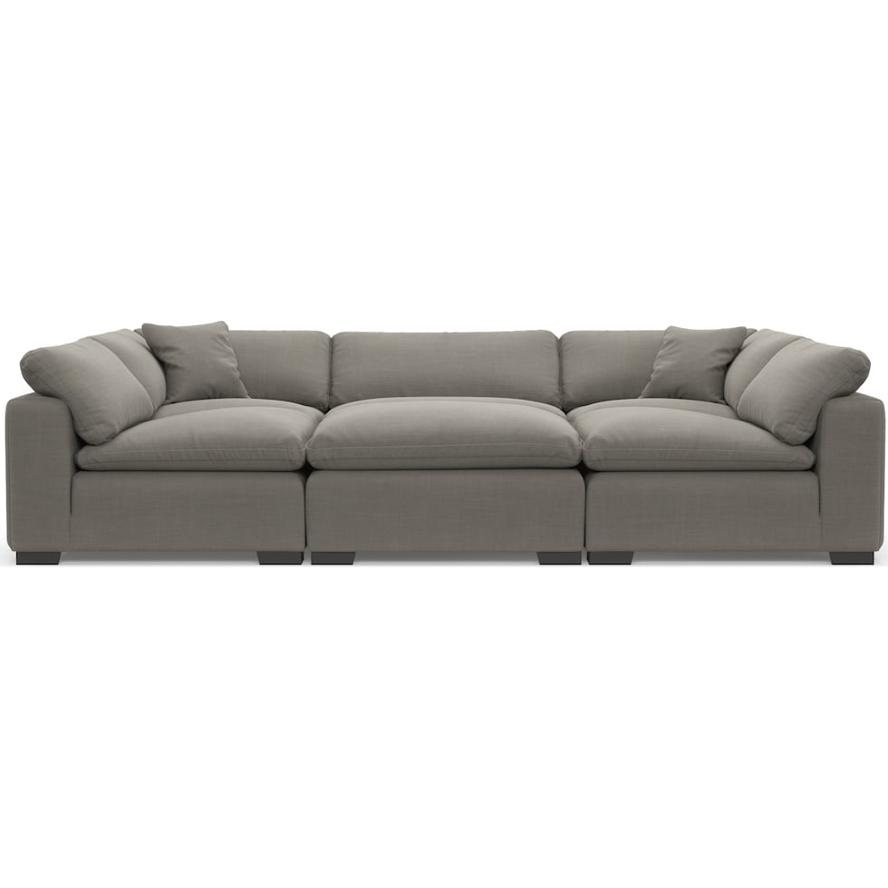 plush gray sectional   