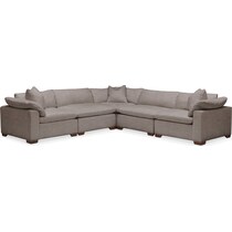 plush gray sectional   