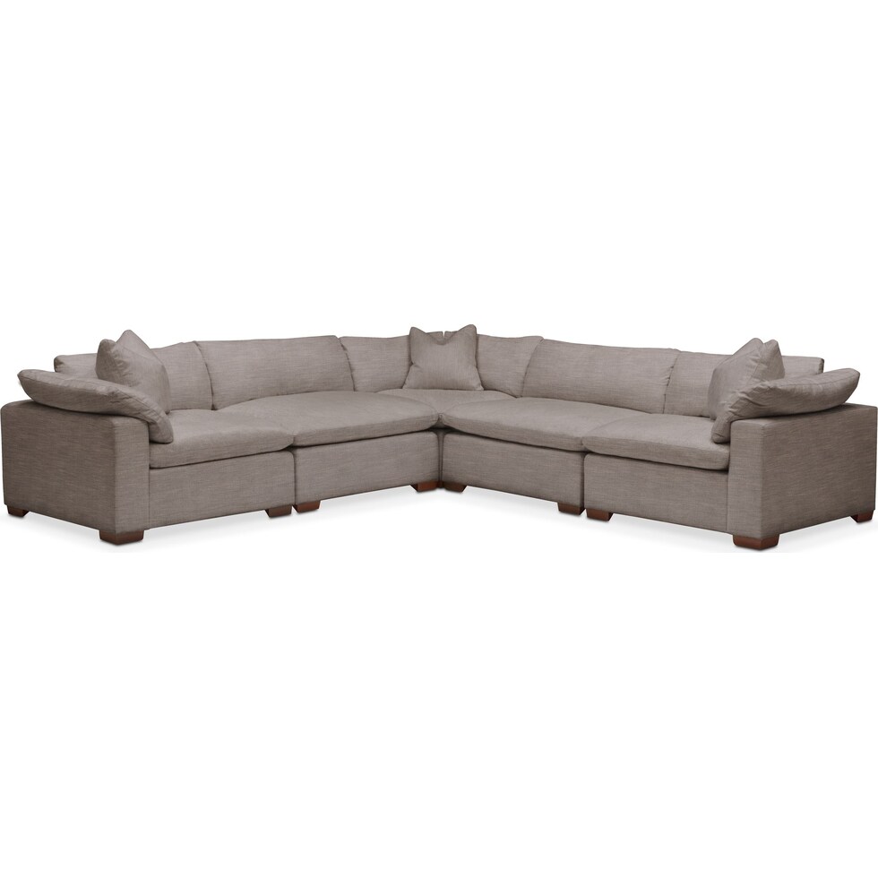 plush gray sectional   