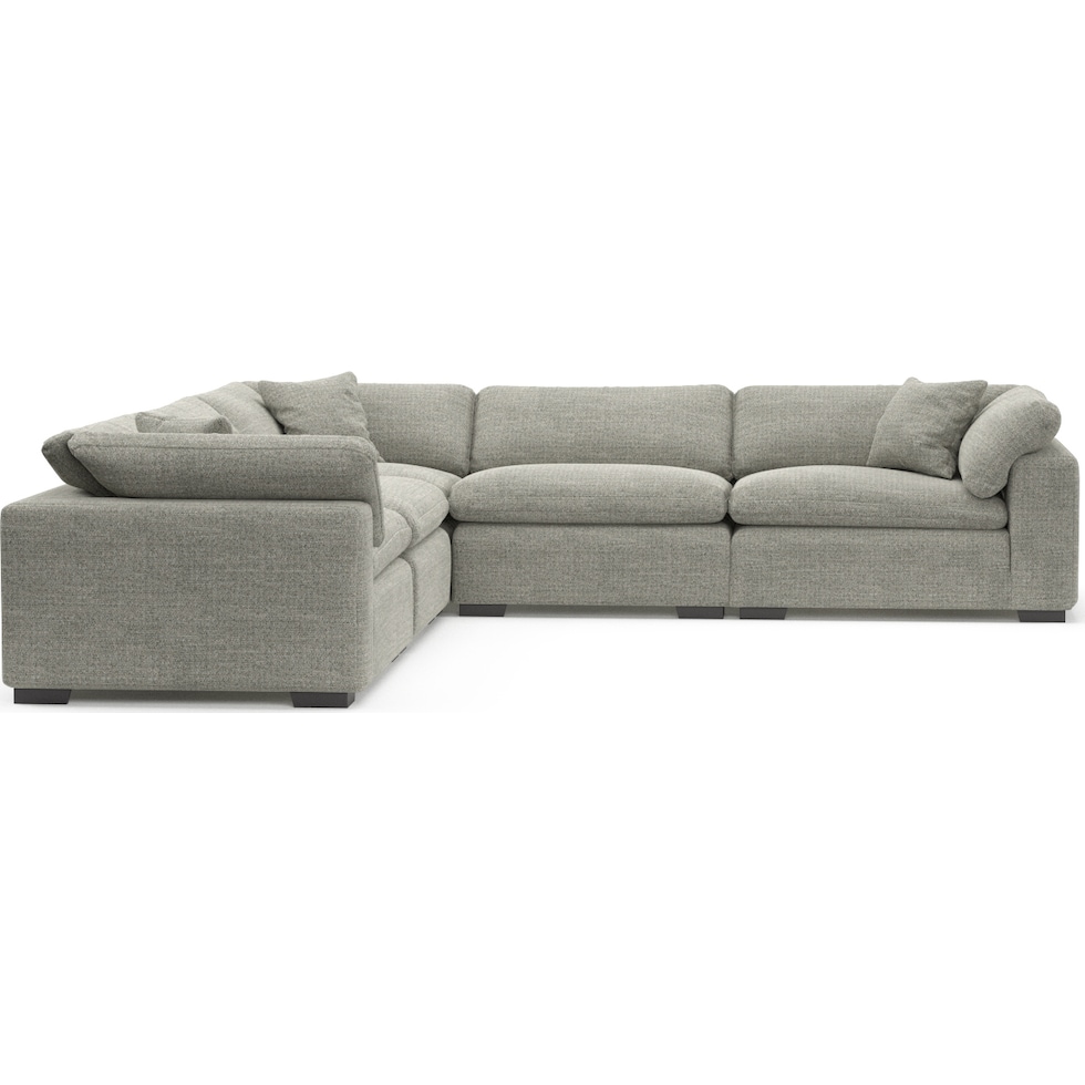plush gray sectional   