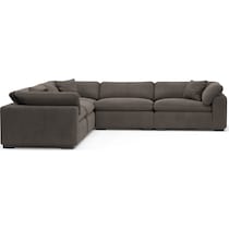 plush gray sectional   