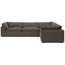 plush gray sectional   