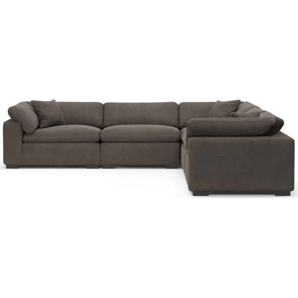 plush gray sectional   