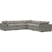 plush gray sectional   