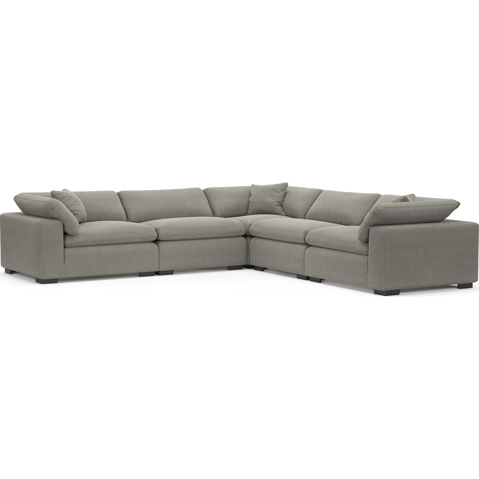 plush gray sectional   