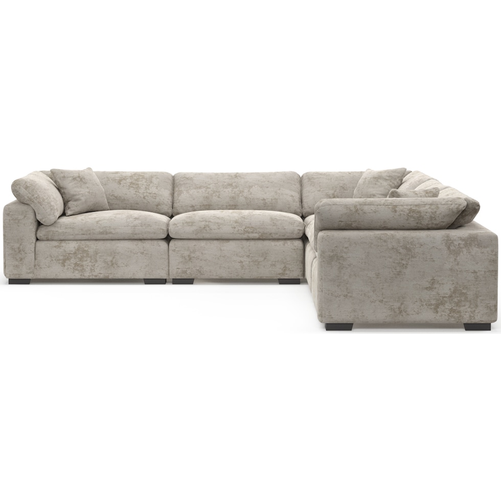 plush gray sectional   