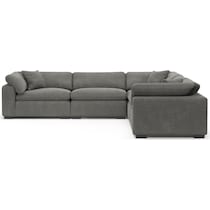 plush gray sectional   