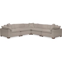 plush gray sectional   