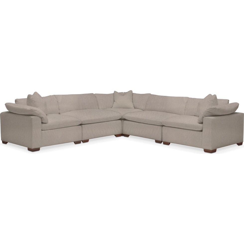 plush gray sectional   