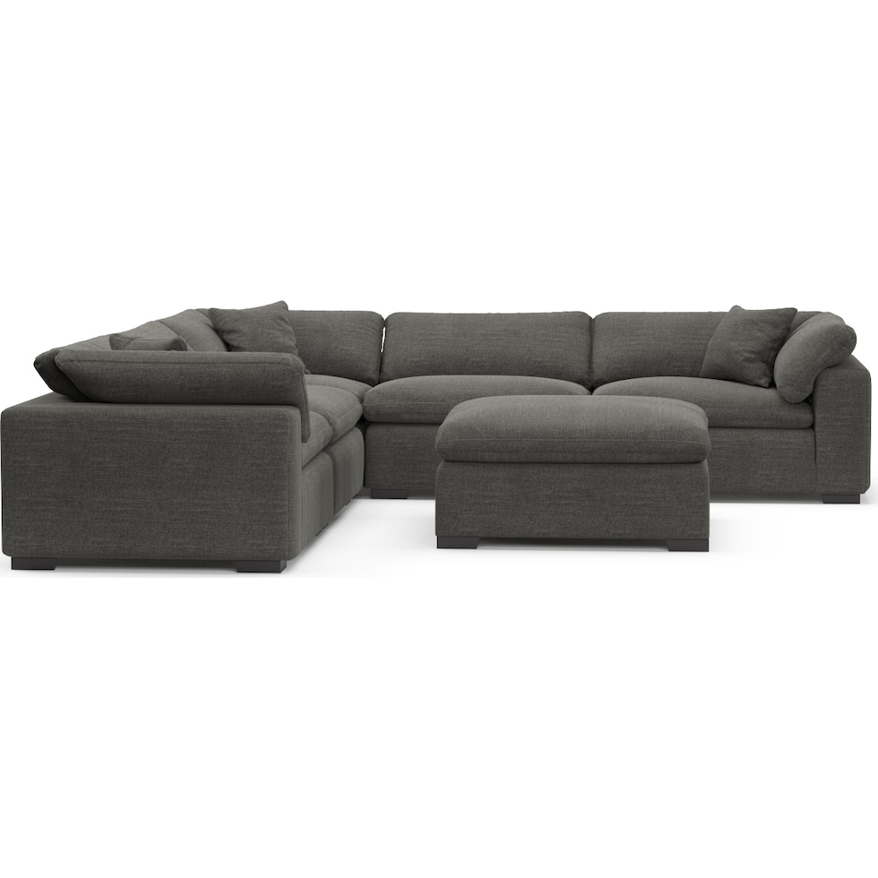 plush gray sectional   