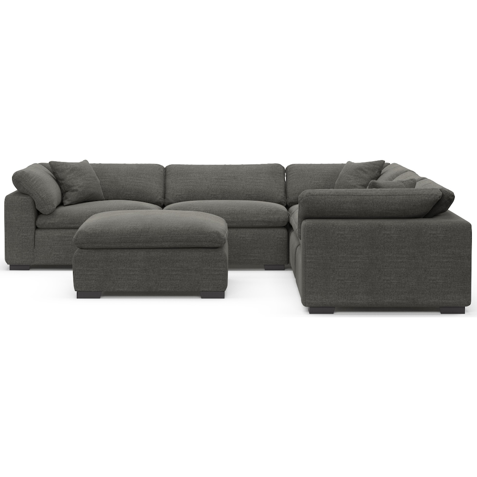 plush gray sectional   