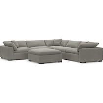 plush gray sectional   