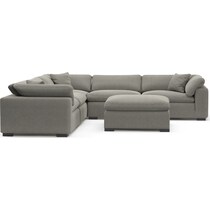 plush gray sectional   