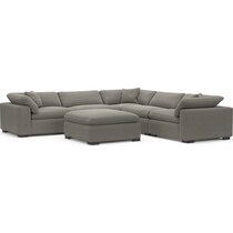 plush gray sectional   