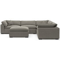 plush gray sectional   