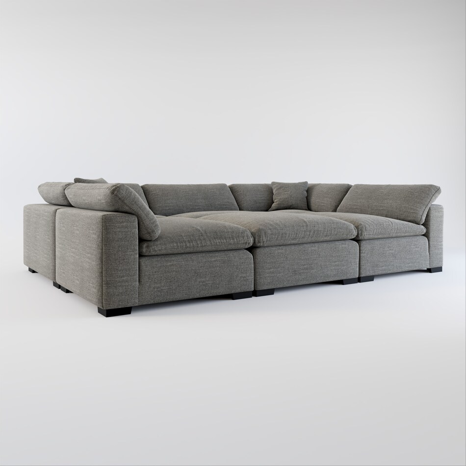 plush gray sectional   