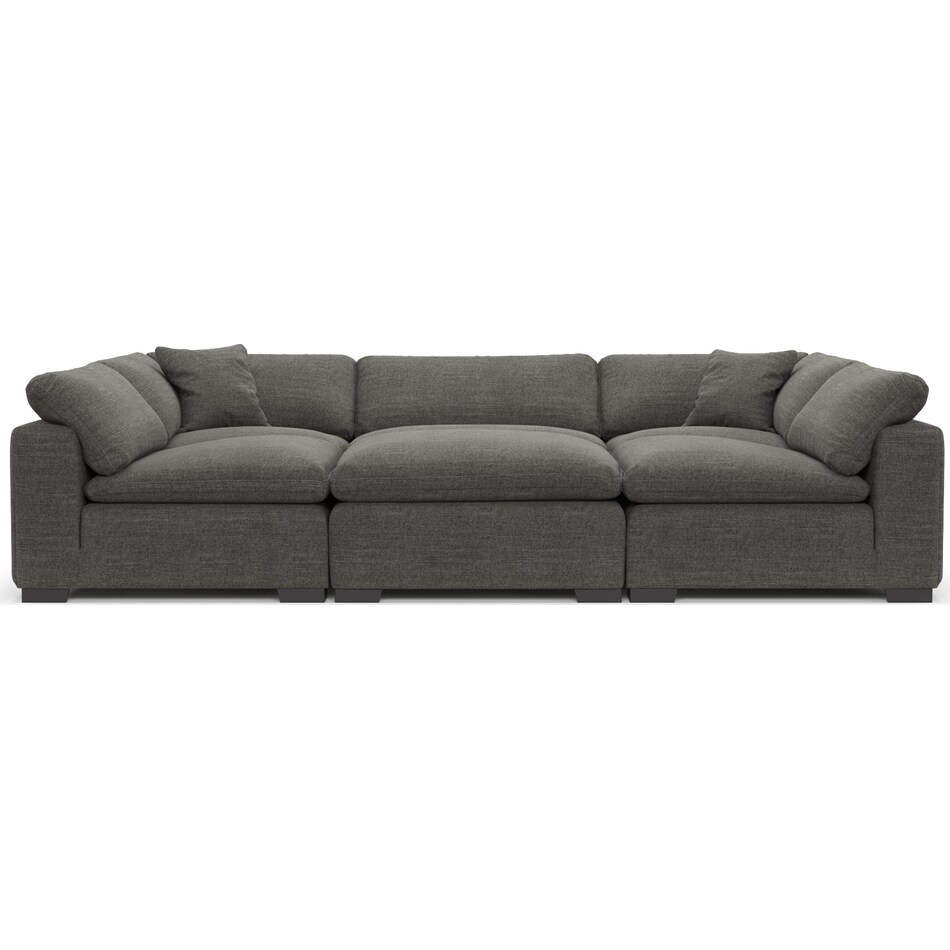 plush gray sectional   