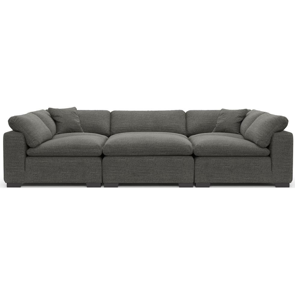 plush gray sectional   