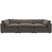 plush gray sectional   