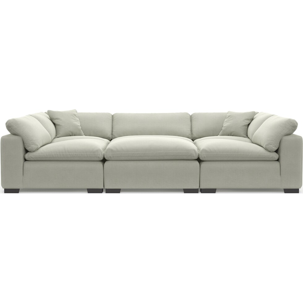 plush gray sectional   