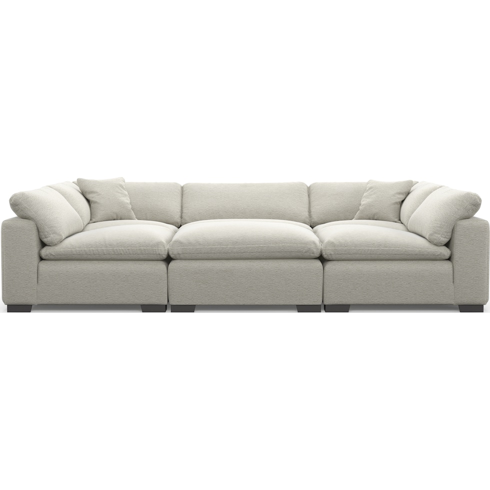 plush gray sectional   