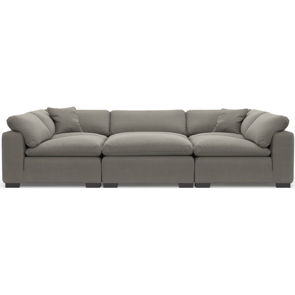 plush gray sectional   