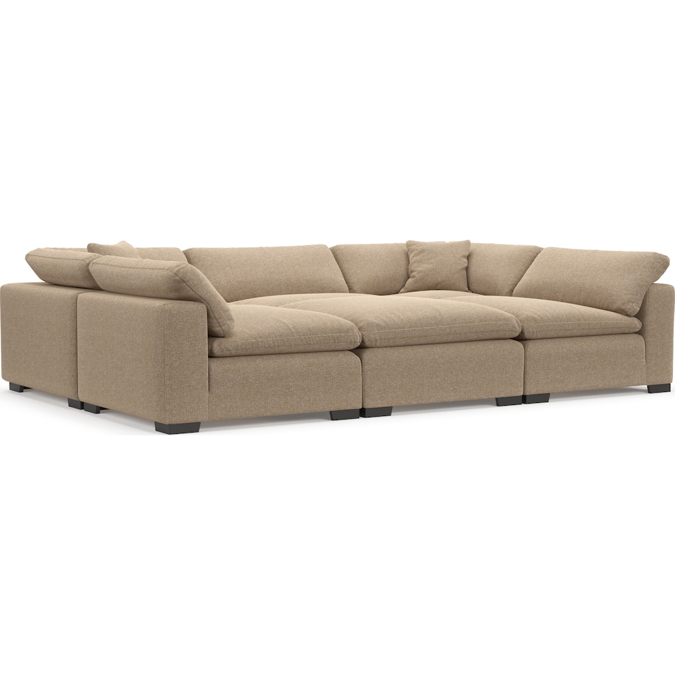 plush gray sectional   