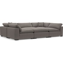 plush gray sectional   