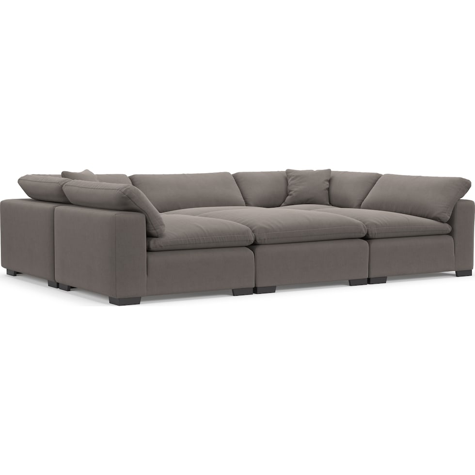 plush gray sectional   
