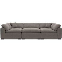 plush gray sectional   