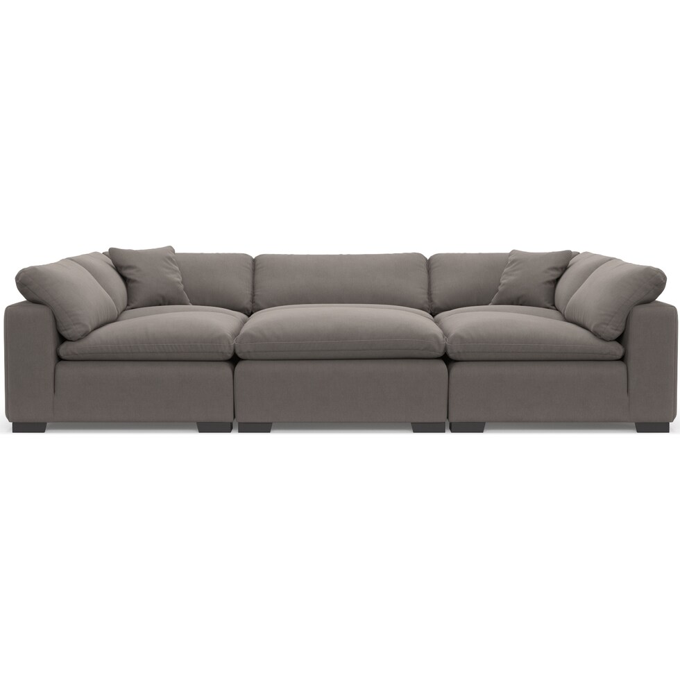plush gray sectional   