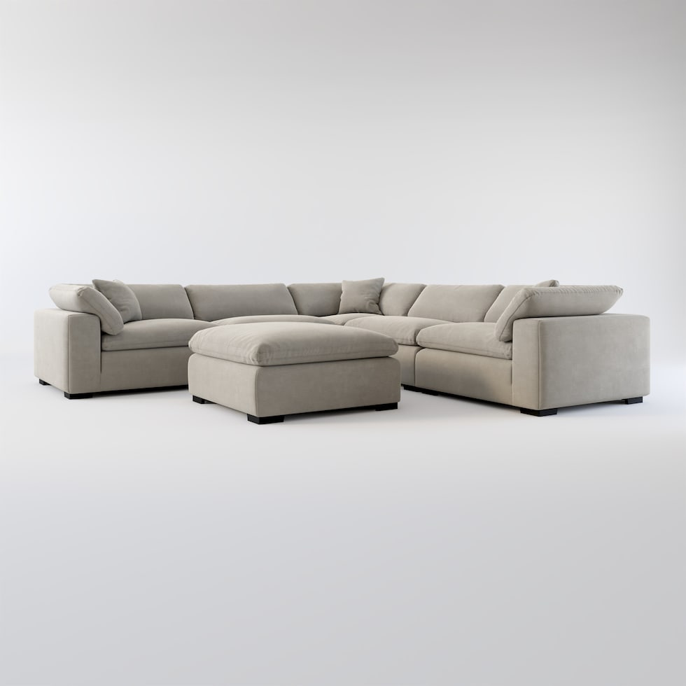 plush gray sectional web   