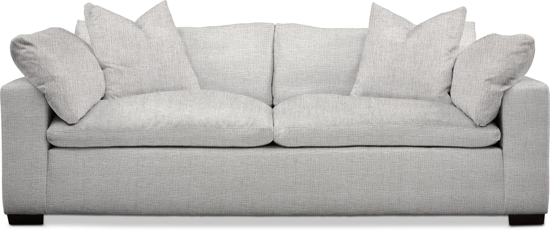 Plush Sofa Gray Value City Furniture