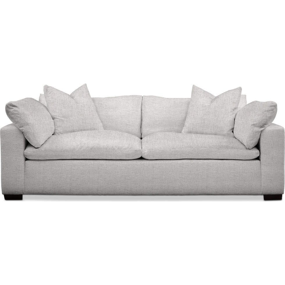 plush gray sofa   