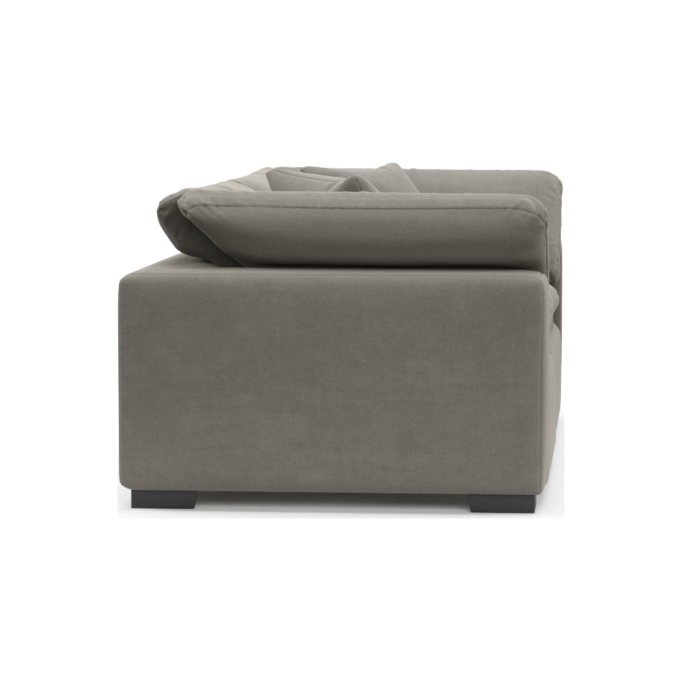 plush gray sofa   