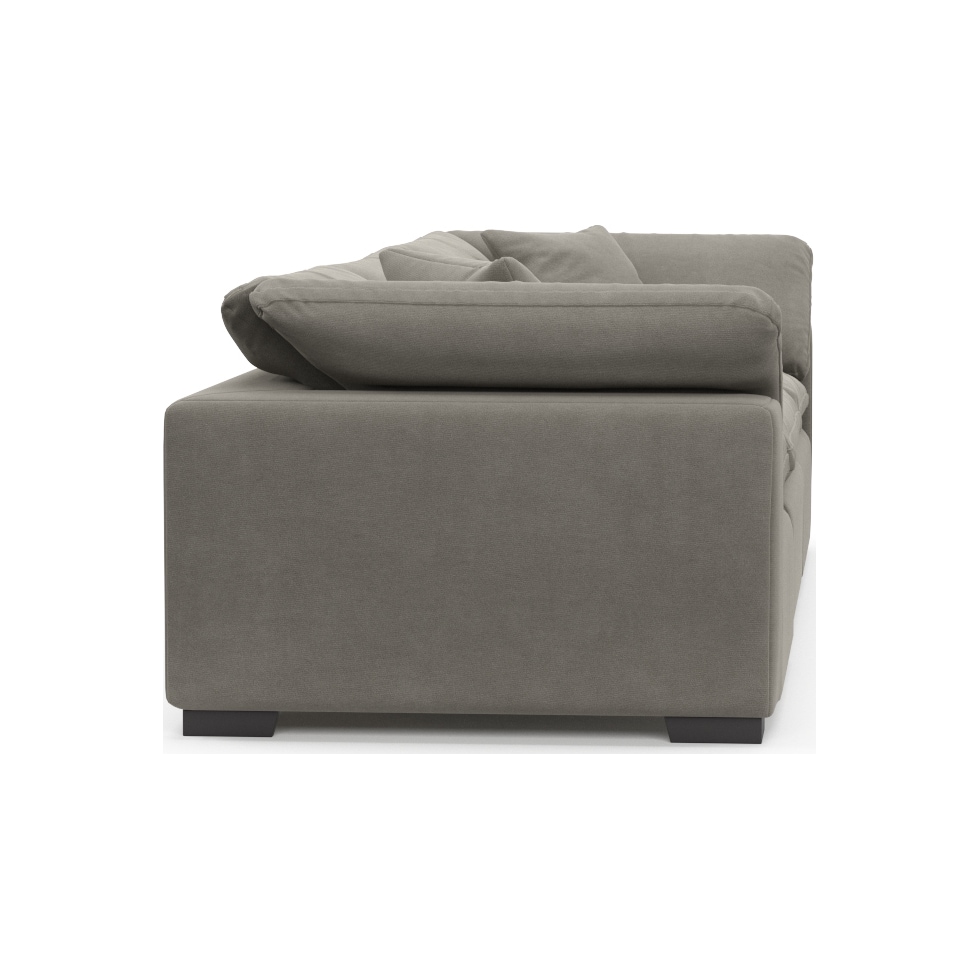 plush gray sofa   