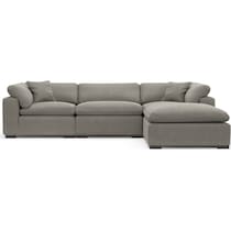 plush gray sofa   
