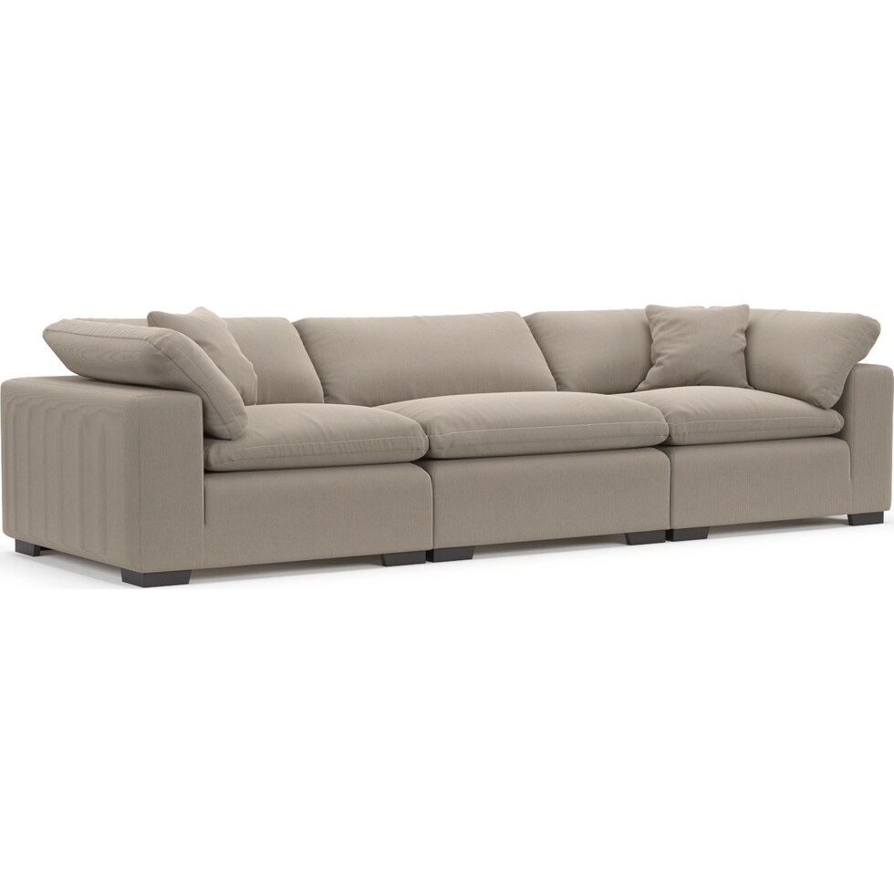 plush gray sofa   