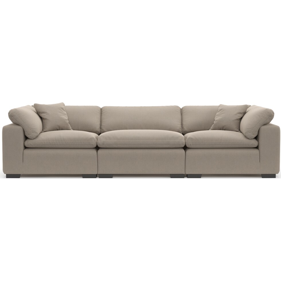 plush gray sofa   