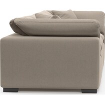 plush gray sofa   