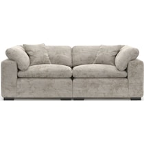 plush gray sofa   