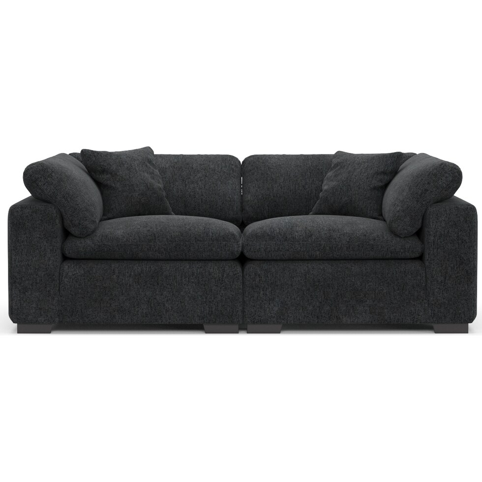 plush gray sofa   