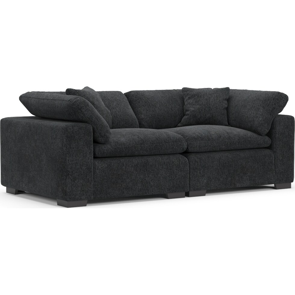 plush gray sofa   