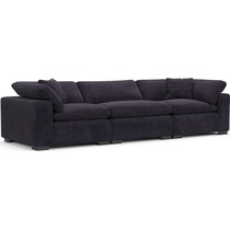 plush gray sofa   